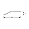 Overgangsprofiel zelfklevend 0-20 mm RVS 50331 - Afbeelding 2