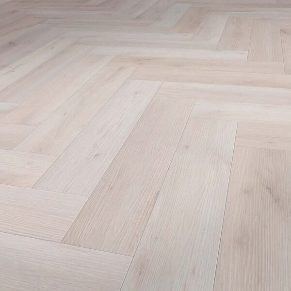 SOLIDFLOOR PVC DRYBACK MANSION HERRINGBONE WHITE OAK