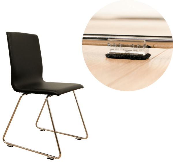 Chairfixx (4 st.) Vloerglijders voor stoelen met een rond buisframe