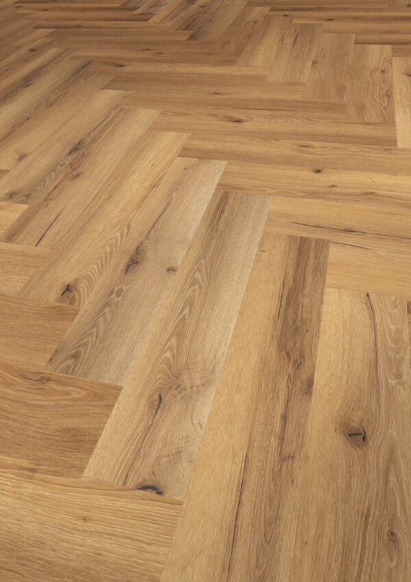 Floorex PVC Herringbone Siena Oak click en dryback (visgraat)