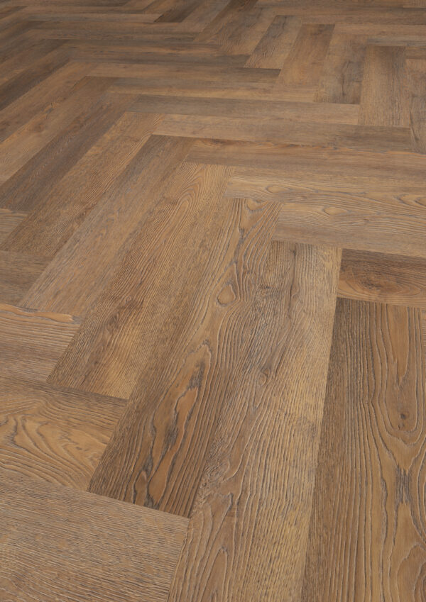 Floorex PVC Herringbone Florence Oak click en dryback (visgraat)