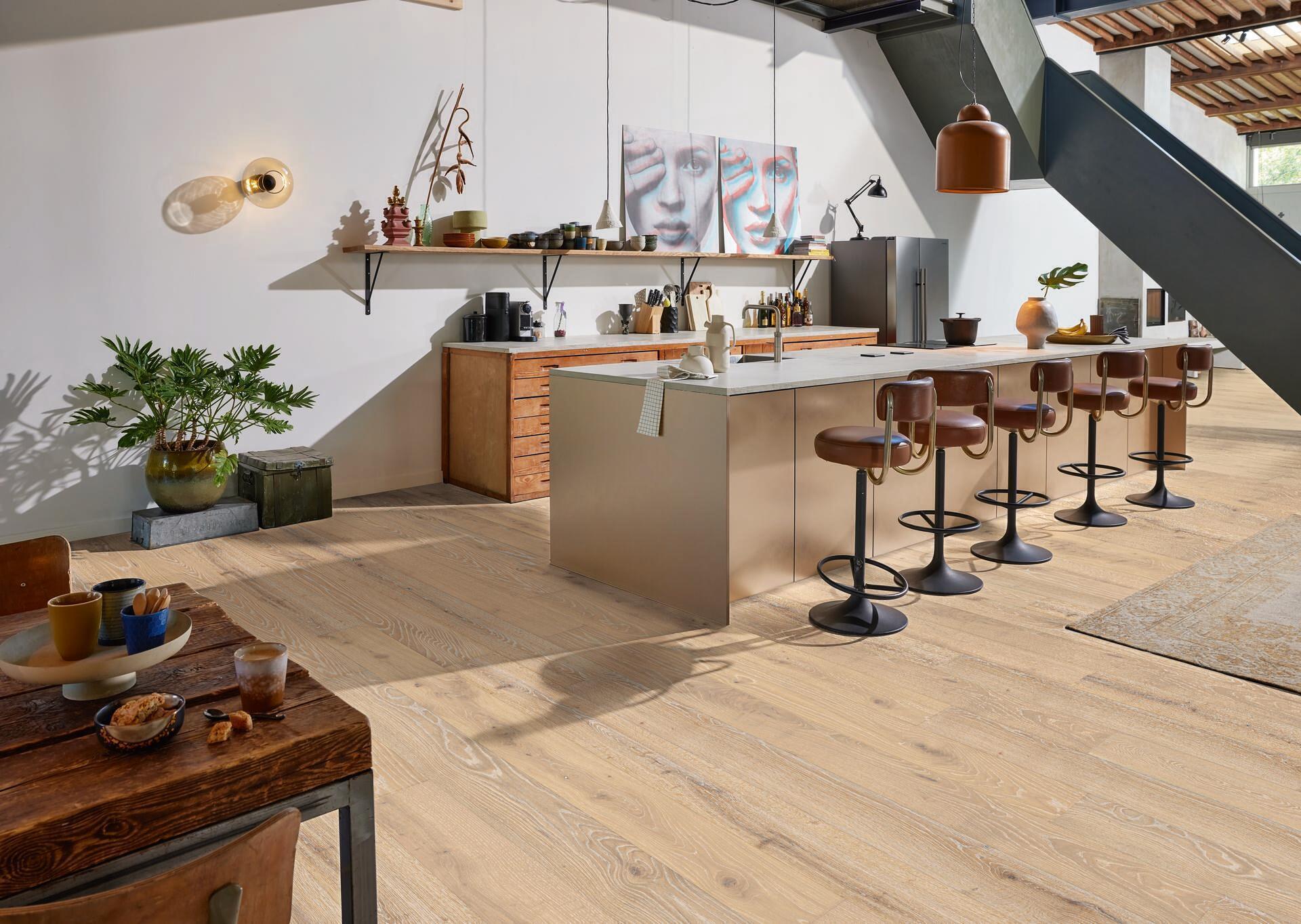 MEISTER Houten vloer Natureflex HD 100 Eik levendig licht wit gekalkt 20016 - Afbeelding 4