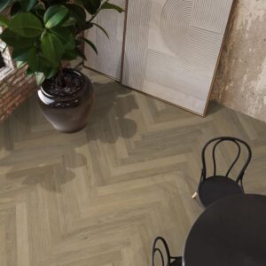 Floorlife PVC YUP slimbone Sutton herringbone dryback warm natural